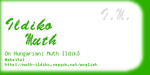 ildiko muth business card
